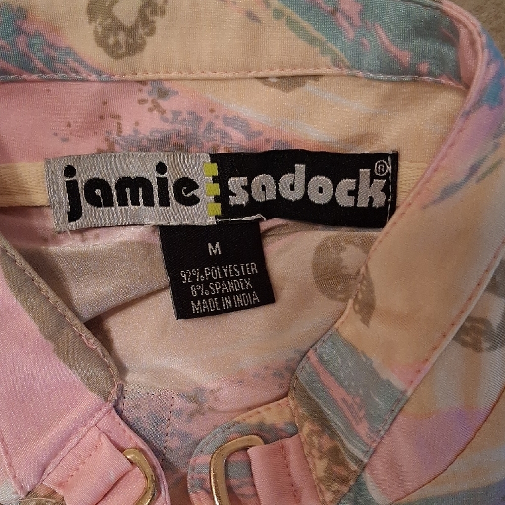 Jamie Sadock Pink Abstract Sleeveless Blouse - Picture 4 of 7